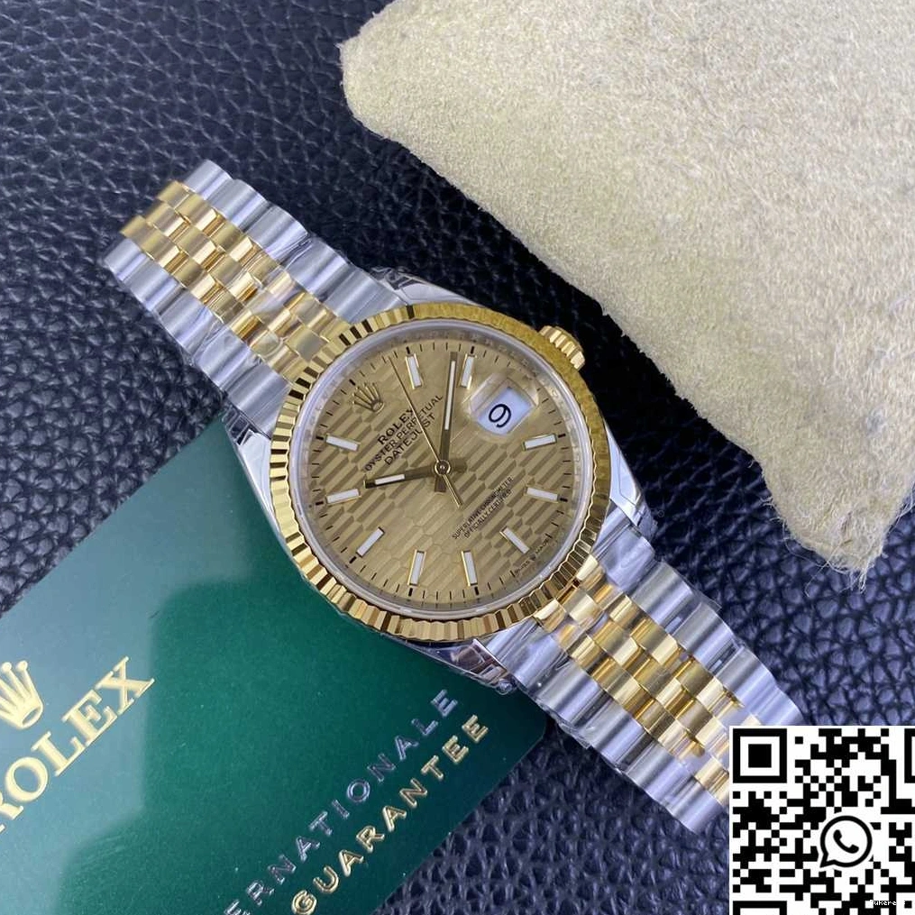 Tone Hourmarker Yellow Motif Rolex VS Two Diamond 36MM M126233 Dial Factory Datejust 0214